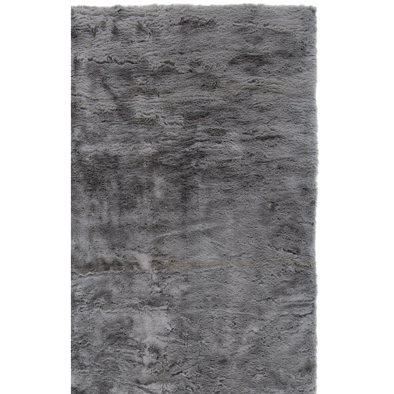 Tapis de couleur unie en simili peau de mouton, Rectangle 5 pi x 8 pi