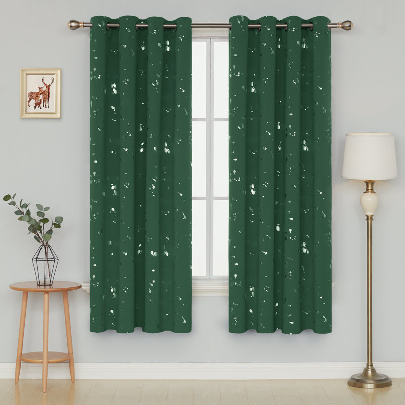 Siskiyou Room Darkening Curtain Pair, 52" W x 72" L, Dark Forest