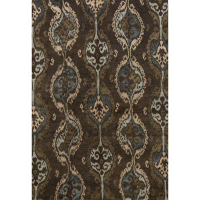 Himalayan Abstract Area Rug in Brown
