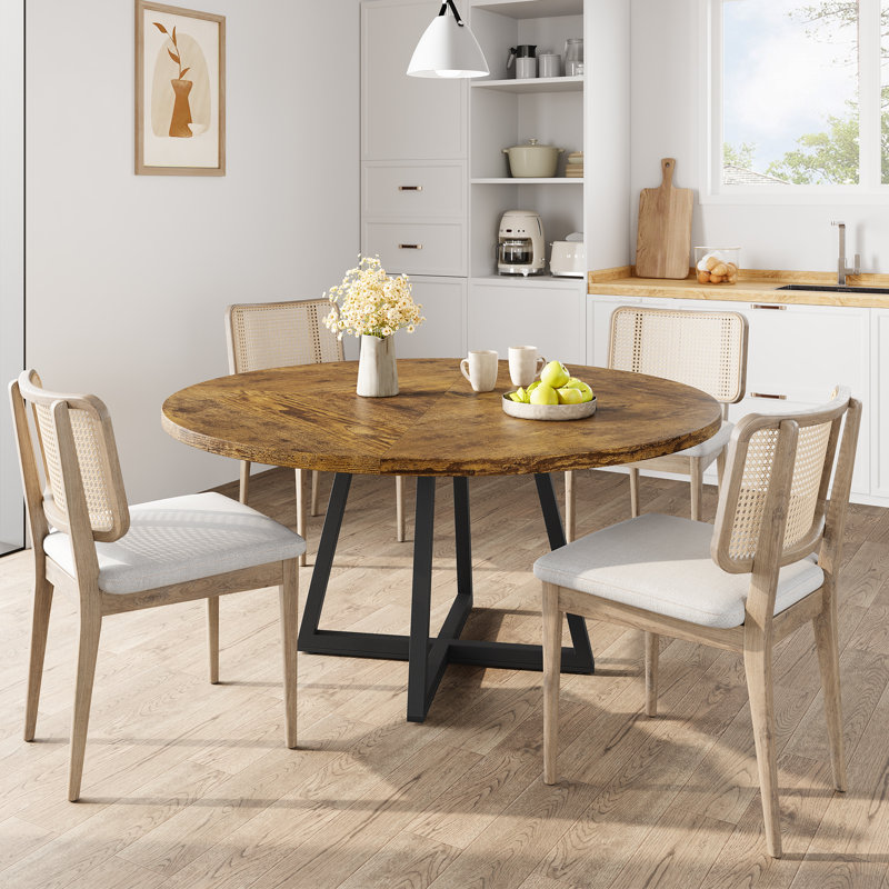 Metal Base Dining Table