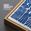 «Abstract Botanical Indigo Impressions Bold Blue Abstract Floral», reproduction d'art sur toile-98042065-111375404