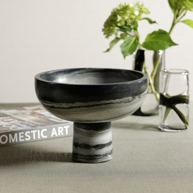 Footed Marble Bowl