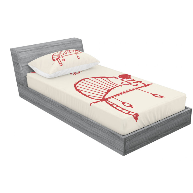 Microfiber Sheet Set, Twin Sheet Set with Fitted Sheet