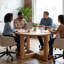 39.37cm Solid Wood Round Conference Table
