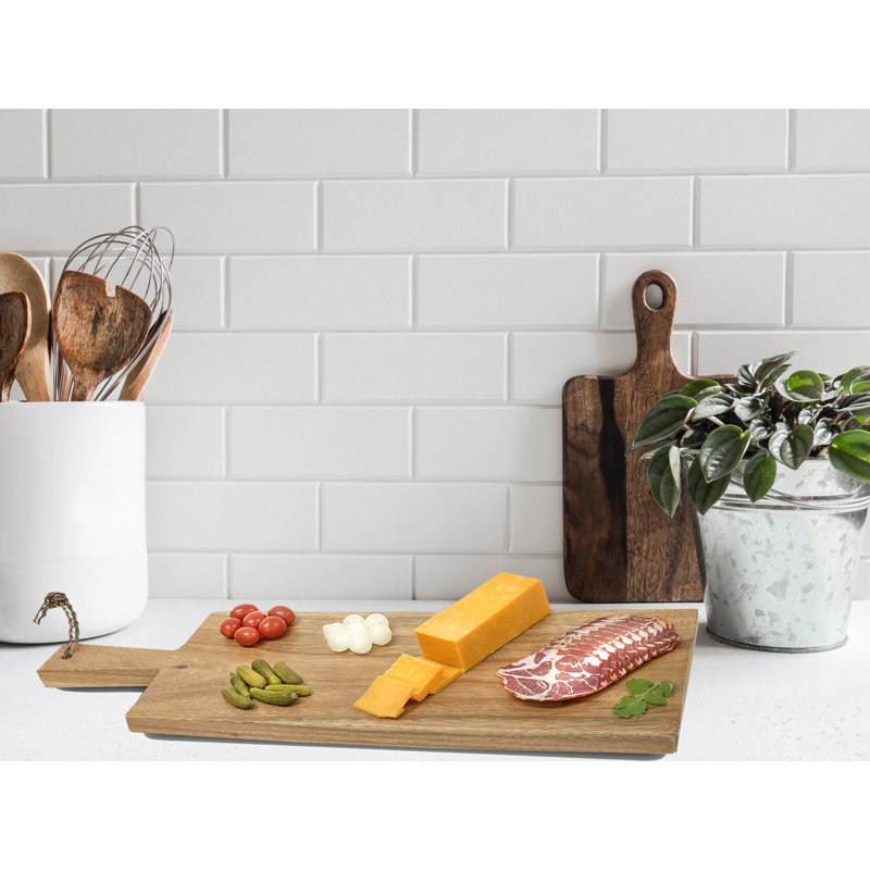 Millwood Pines Moey Wood Charcuterie Board, 1"H x 4" W x 23"L