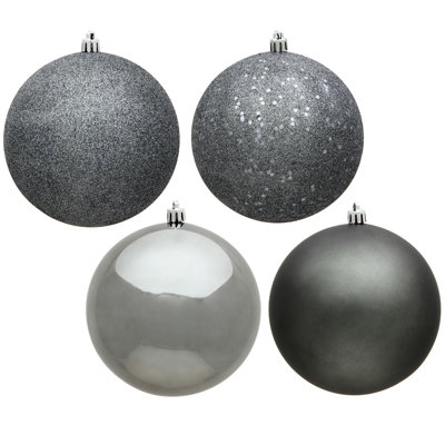 Ornement boule en plastique (4 pièces)