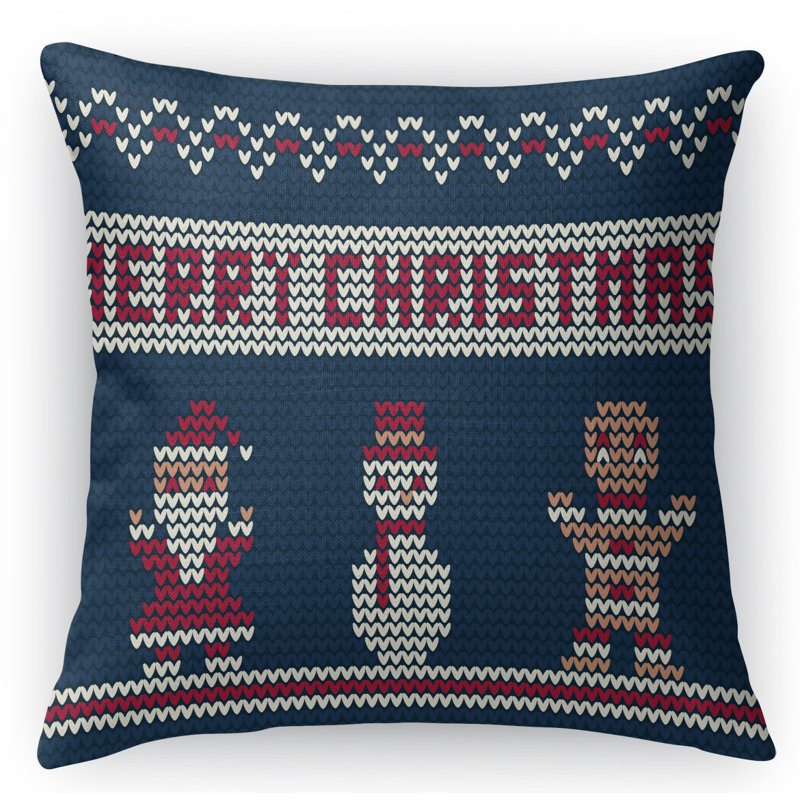 Coussin décoratif intérieur / extérieur Merry Xmas Merry Xmas, 26 po x 26 po
