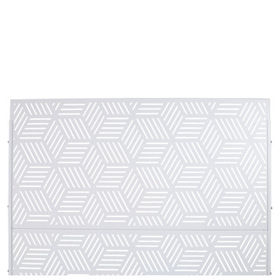 Panneau d'intimité en acier pour l'extérieur et l'intérieur H 76 po x l 48 po en blanc