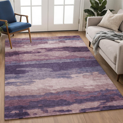 Tapis abstrait lavable à la machine intérieur / extérieur ACN2870