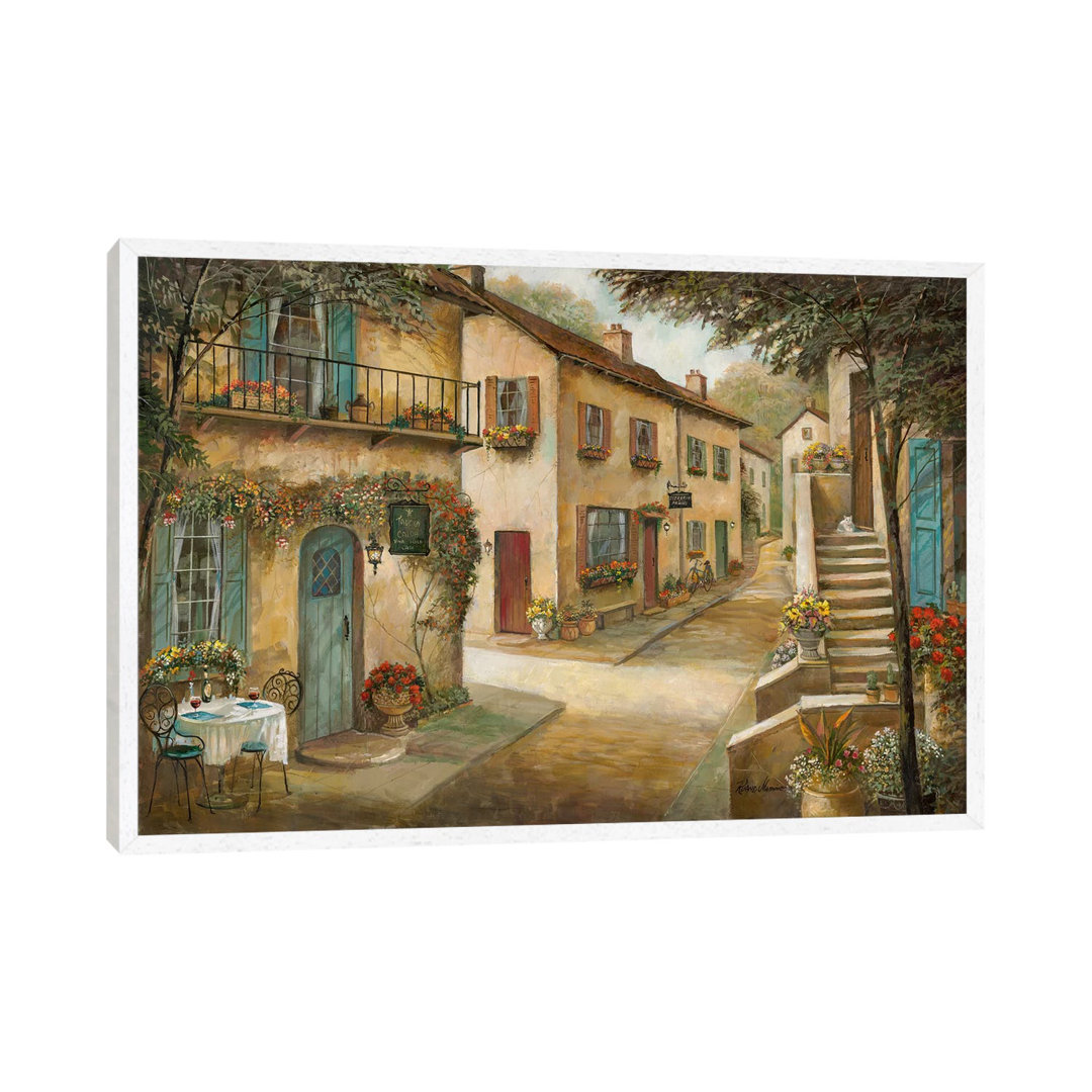 Village Charm & Serenity von Ruane Manning - Galerie-verpackte Leinwand Giclée