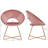Crivello 71.12 cm Wide Contemporary Velvet Accent Chair with Open Back-995592834