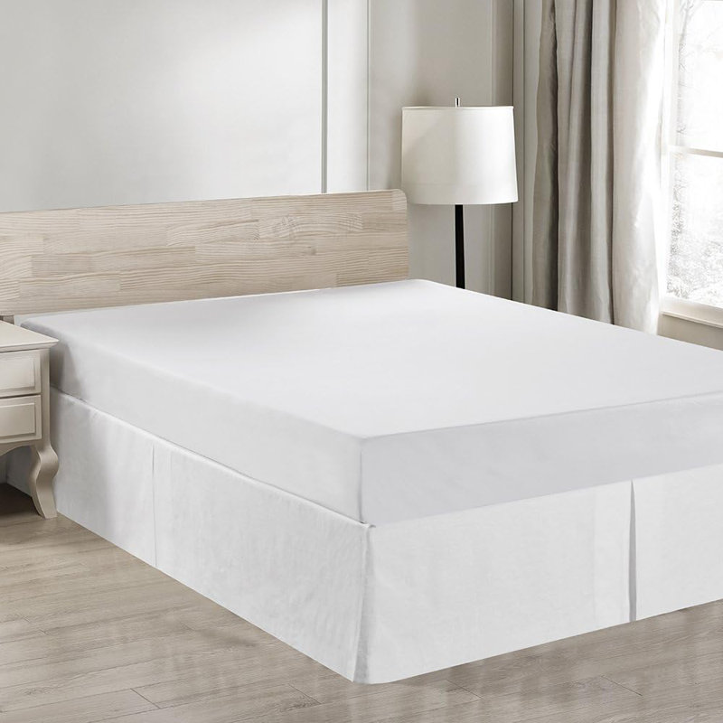 Linen Bed Skirt, Queen, White