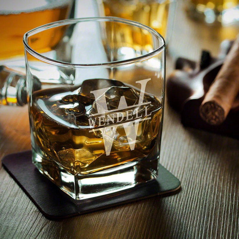 Ensemble de carafe à décanter personnalisé avec verres carrés, Oui
