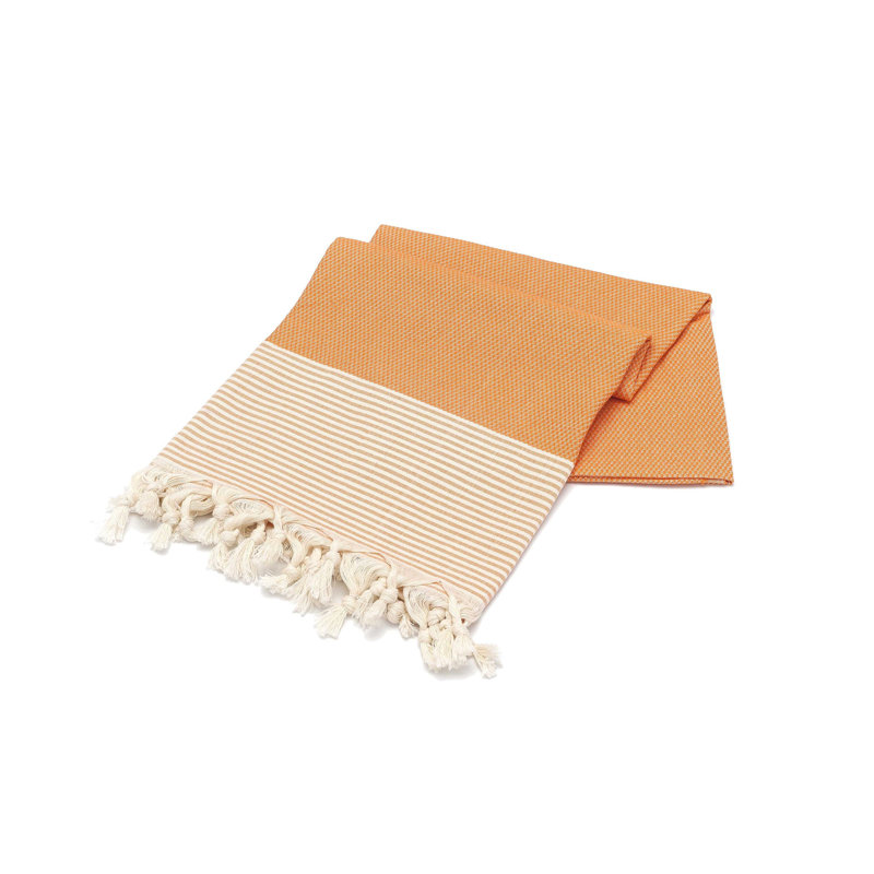 Serviette de plage 100% coton Clery, Orange