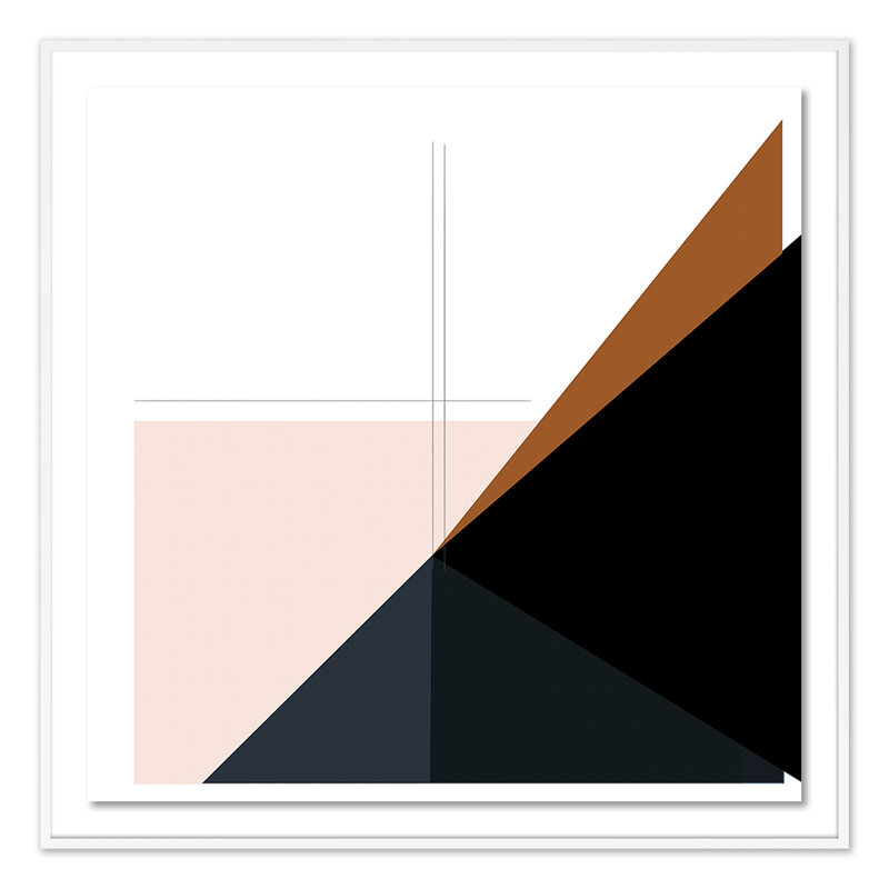 Midcentury XI Print by Jess Engle, White, 48" H x 48" W x 2.5" D