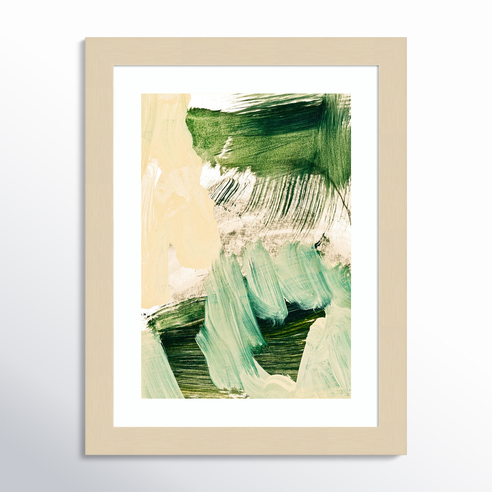 Elphaba "Minimalist Painting 09" Print, Brown Framed, 13" H x 10" W