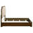 Leonide Brown Cherry / Cream Panel Bed
