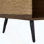 Table d'appoint moderne en noyer 2 en 1 avec porte à ressorts et bac à litière pour chat Cat Sisal