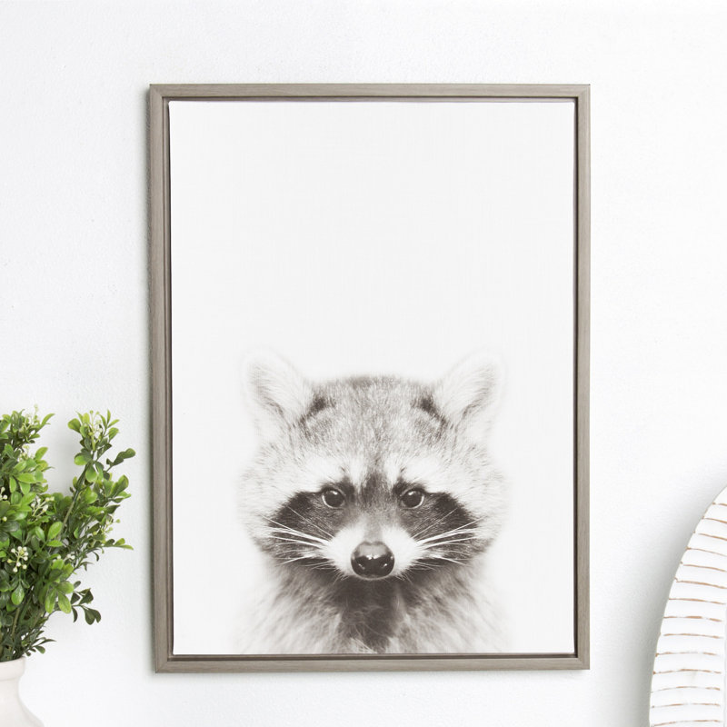 «Raccoon» par Simon Te, reproduction d'art sur toile encadrée