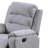 Sonia Manual Recliner Chair, Bone White Channel-Tufted Burlap