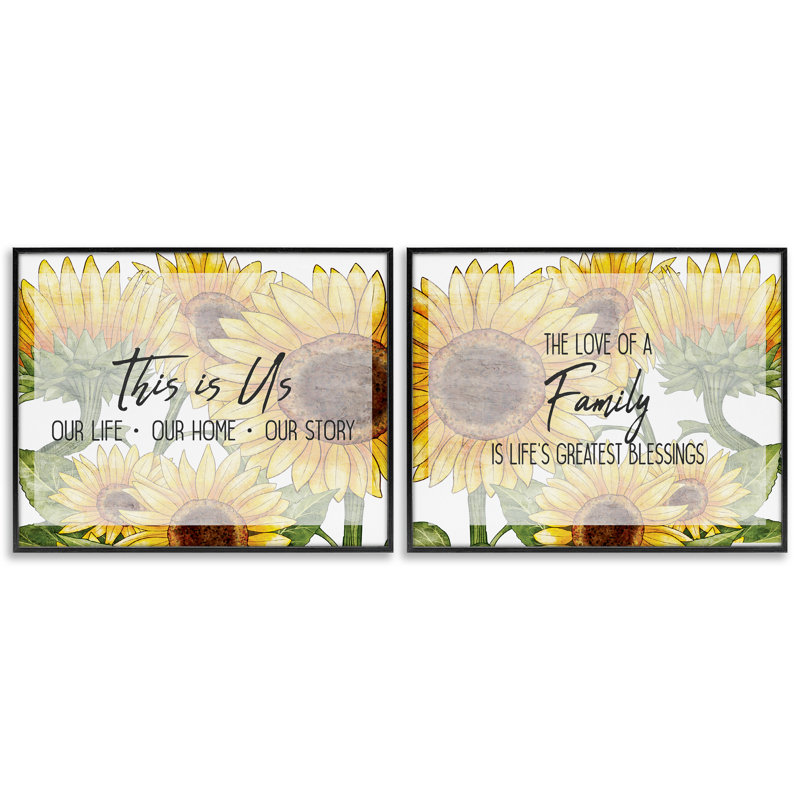 «Uplifting Family Sentiments», ensemble de 2 estampes numériques, design par Kim Allen, H 11 po x l 14 po