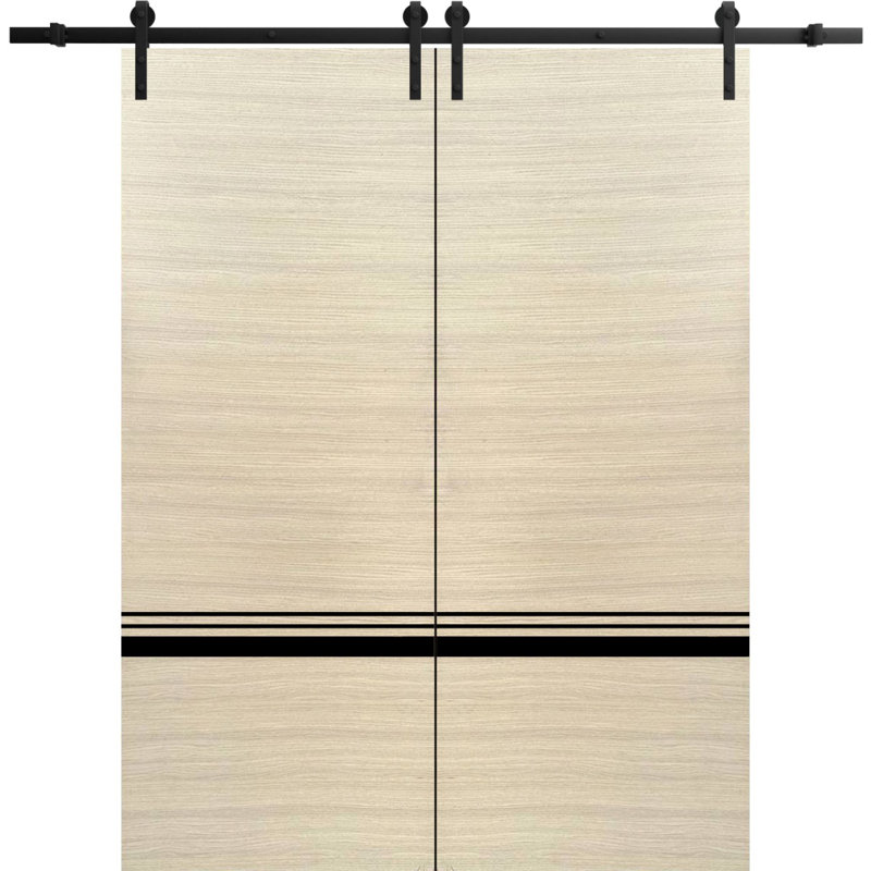 Porte de grange en bois lambrissé sans trousse de quincaillerie d'installation, 84 po x 96 po
