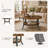 2 Tier Round Solid Wood Coffee Table With Storage, Rustic Brown