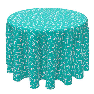 Fabric Textile Products, Inc. Round Tablecloth, 100% Cotton, 60 Round", Seaside Seagulls