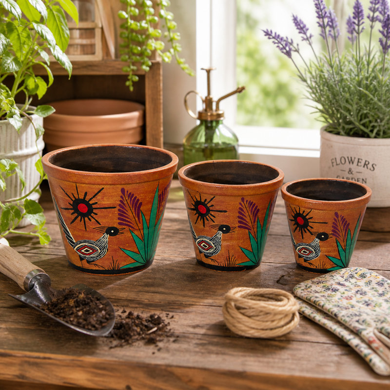 "Petit ensemble" de pots à fleurs Southwest Roadrunner