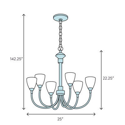 Betty 5 - Light Dimmable Chandelier