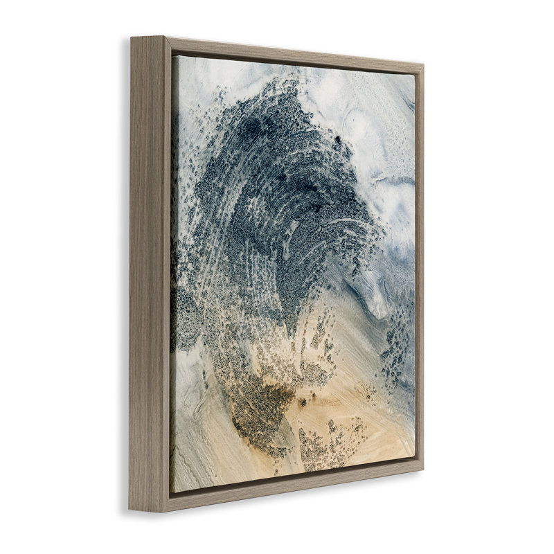 «Brossed Abstract Paint Floater Canvas Wall Art» par Ethan Harper, Cadre flottant orme Montalcino, H 25 po x l 25 po
