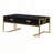 Rectangular Coffee Table with 4 Drawers and Gold Base-1501005606
