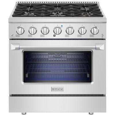 Empava 36" 5.2 Cubic Feet Slide-In Range
