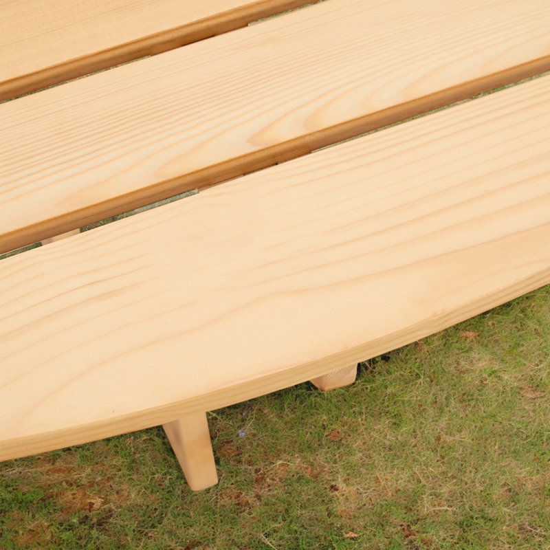 Table de pique-nique d'extérieur ronde pour 8 personnes L 43,46 po Taneal, Naturel