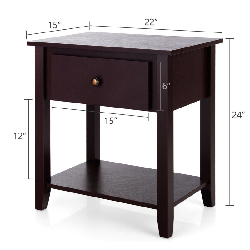 Weidman 22'' W Nightstand, Espresso
