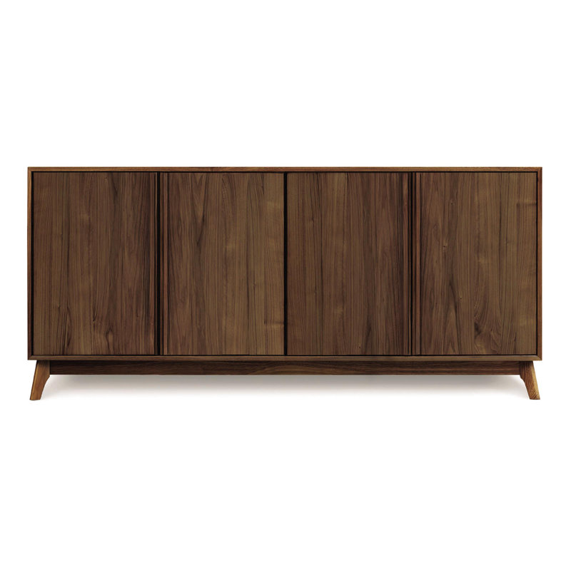 Catalina 66.13'' W Solid Wood Sideboard, Natural Walnut