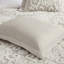 Couette King 100 % coton taupe avec motif chenille 3D et 4 attaches intérieures, 2 taies d'oreiller, fermeture à boutons de sécurité, motif assorti, attaches cachées assorties