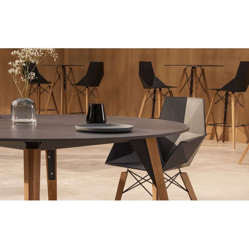 Faz Wood - Counter Stool With Arms - Set Of 4 - Basic/Injection, White/Oak