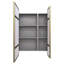 Recessed Frameless Dual Door Medicine Cabinet with Adjustable Shelves-1733405292