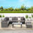 -piece Outdoor Patio Furniture Set, All-weather Wicker Rattan Sofa With Glass Table, Cushions, And Pillows For Backyard, Lawn, Or Garden-769653396