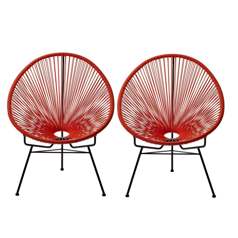 Fauteuil Papasan de 28,5 po Ringler, Rouge
