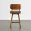 Tabouret de comptoir pivotant rembourré avec structure en bois cintré noyer-599823678-600322160