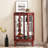 Elegant 2-Door Curio Cabinet With Tempered Glass Doors, Mirrored Back Panel, And Adjustable Shelves - Lighted Display Cabinet For Home And Office (Light Bulb Included) - Cherry Finish-1700293926