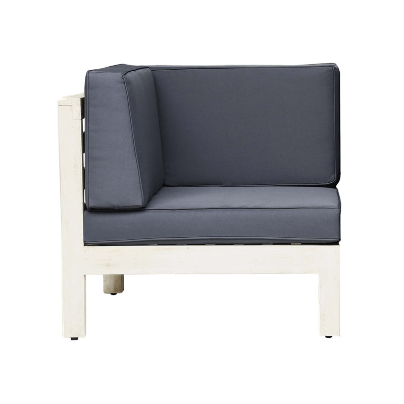 Fauteuil à dossier en X Brava1, Coussin gris / cadre blanc