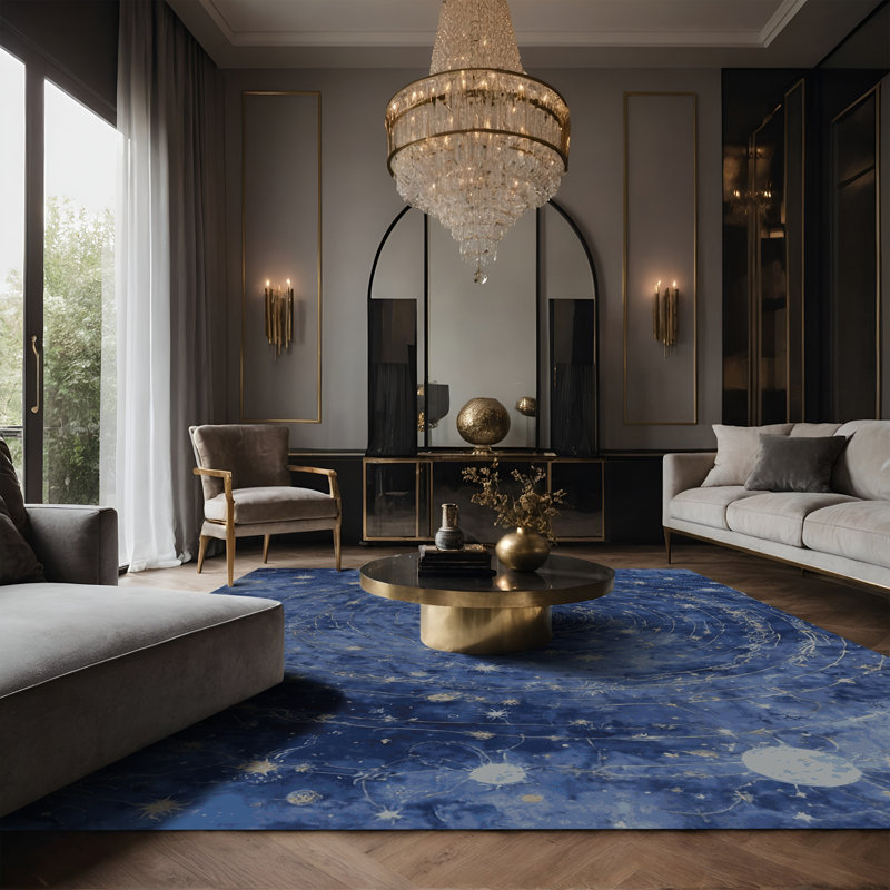 Tapis gris soyeux et moelleux, Rectangle 7 pi x 9 pi