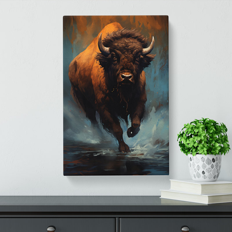 Bison Classicism Art - No Frame Print, 50cm H x 35cm W x 3cm D