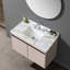 Dessus de meuble-lavabo en marbre, comptoir de salle de bain avec lavabo central encastré rectangulaire et dosseret de 4 po de hauteur, comptoir avec trou pré-percé, Carrare avec veines