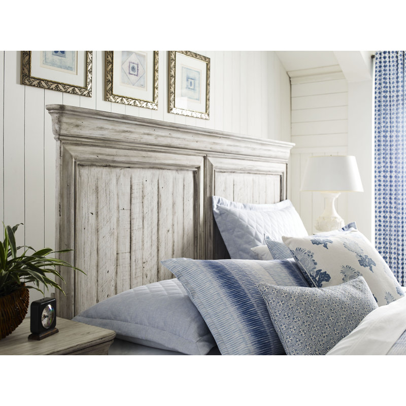 Shaylene Solid Wood Panel Bed, King