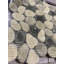 Carreaux de sol et de mur ronds nivelés de couleur blanche, noire et grise 12 po x 12 po
