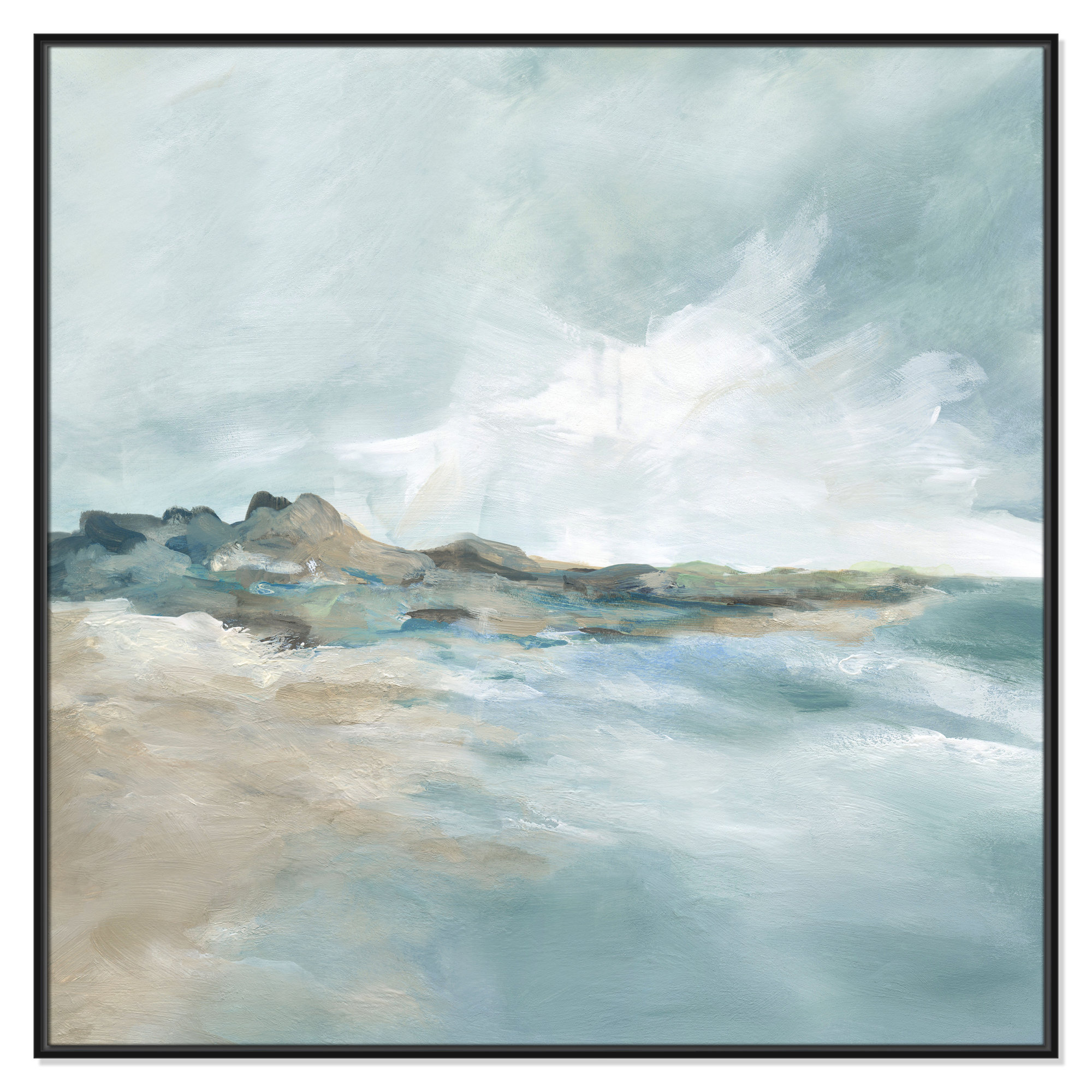 Sandpoint Print by Carol Robinson, 46.5" H x 46.5" W, Black